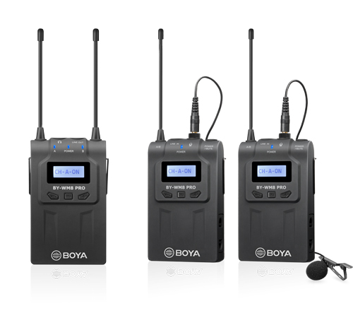 Boya BY-WM8 Pro-K2 UHF Dual-Channel Wireless Microphone System - 1