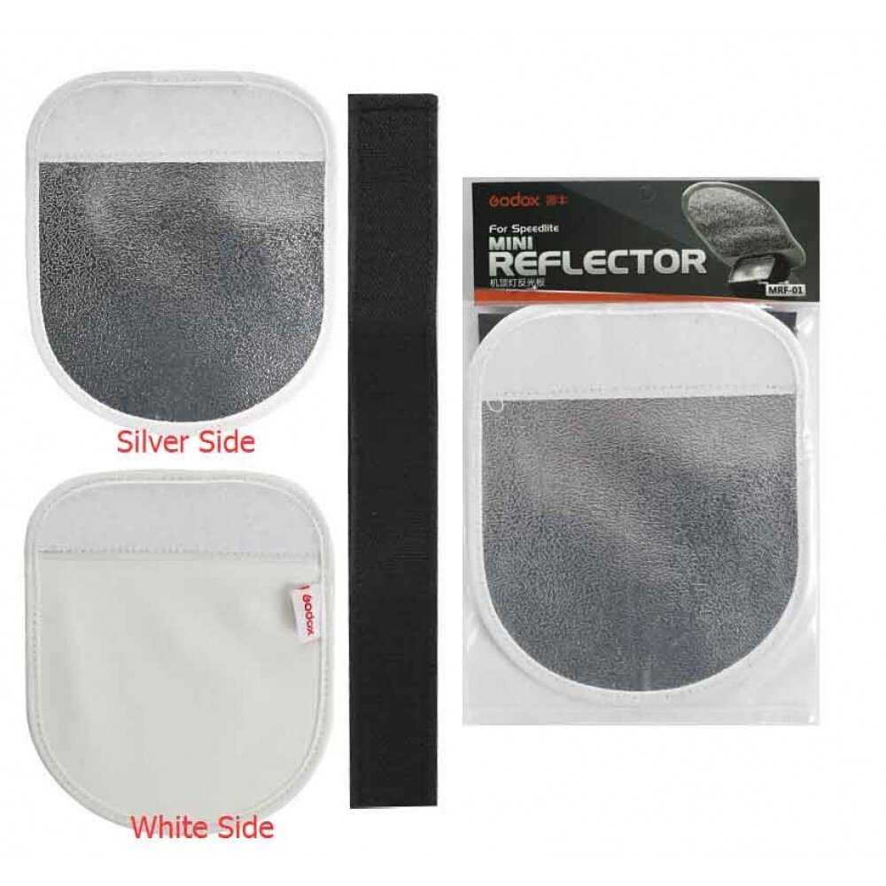 Godox MRF-01 White Diffuser Silver Speedlite Reflector - 2