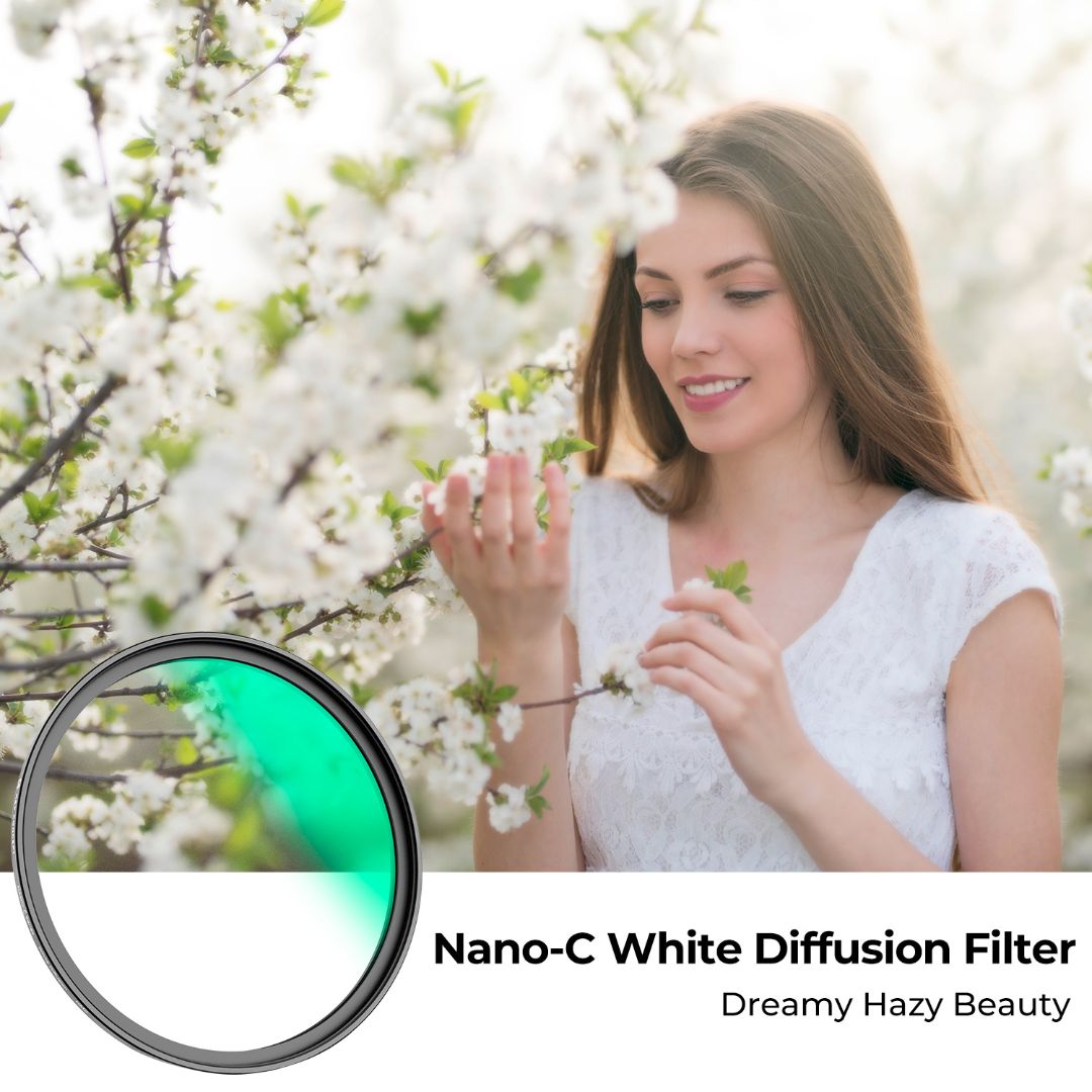 K&F Concept 67mm White Mist Diffusion Filter Dreamy Cinematic Effect KF01.2425 - 3