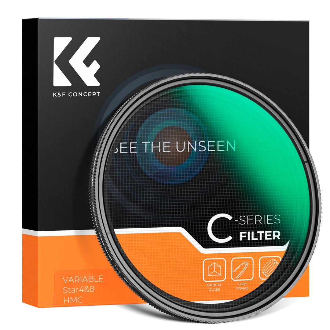 K&F Concept 82mm 4 to 8 Line Star Light Filter, Green coating, C series KF01.2334 - 6