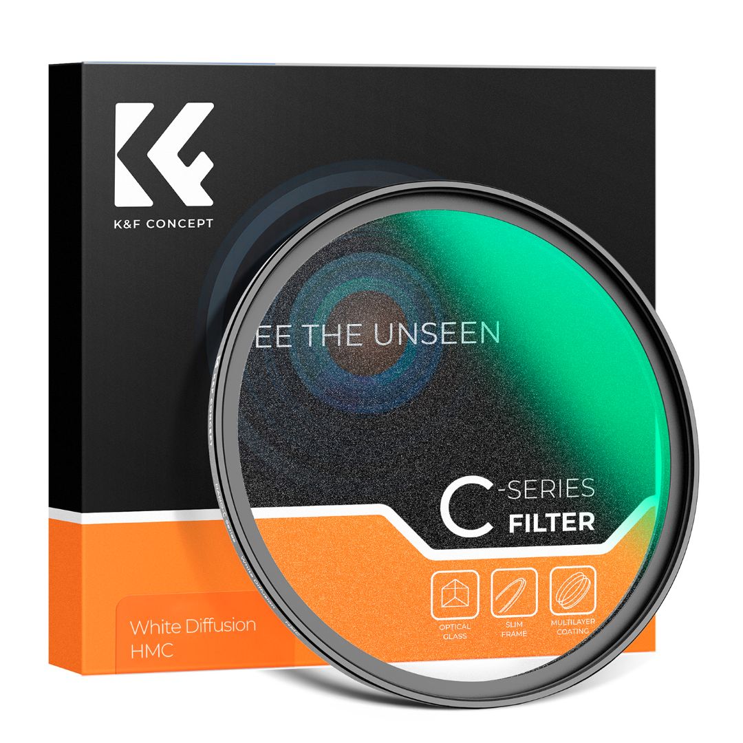 K&F Concept 82mm White Mist Diffusion Filter Dreamy Cinematic Effect KF01.2428 - 1