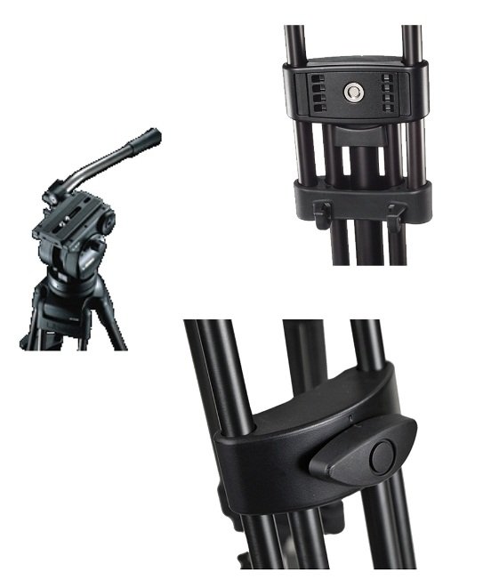 Libec LX7 Tripod with Fluid Head and Spreader - 2
