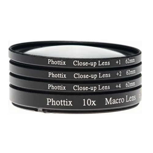 Phottix Close-Up 52mm +1,+2, +4, 10x Macro Lens #46201 - 1