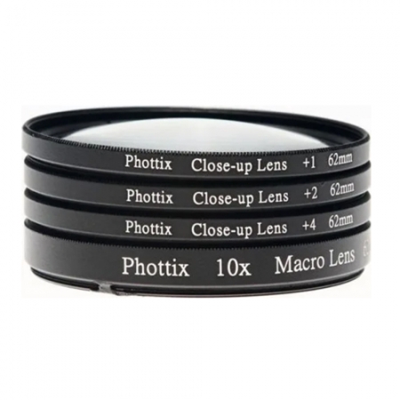 Phottix Close-Up 72mm +1,+2, +4, 10x Macro Lens #46205
