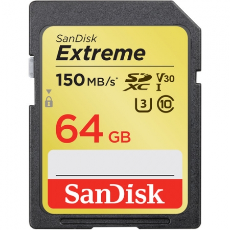 Sandisk 64GB Extreme UHS-I SDXC 150 mb/s