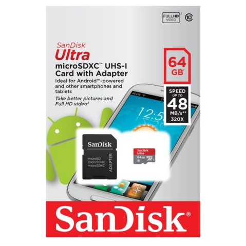 Sandisk SD 64GB micro ultra 48mb/s - 1