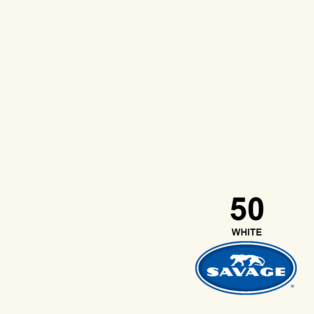 Savage White 50 2.75x11m papirna pozadina, Made in USA - 2