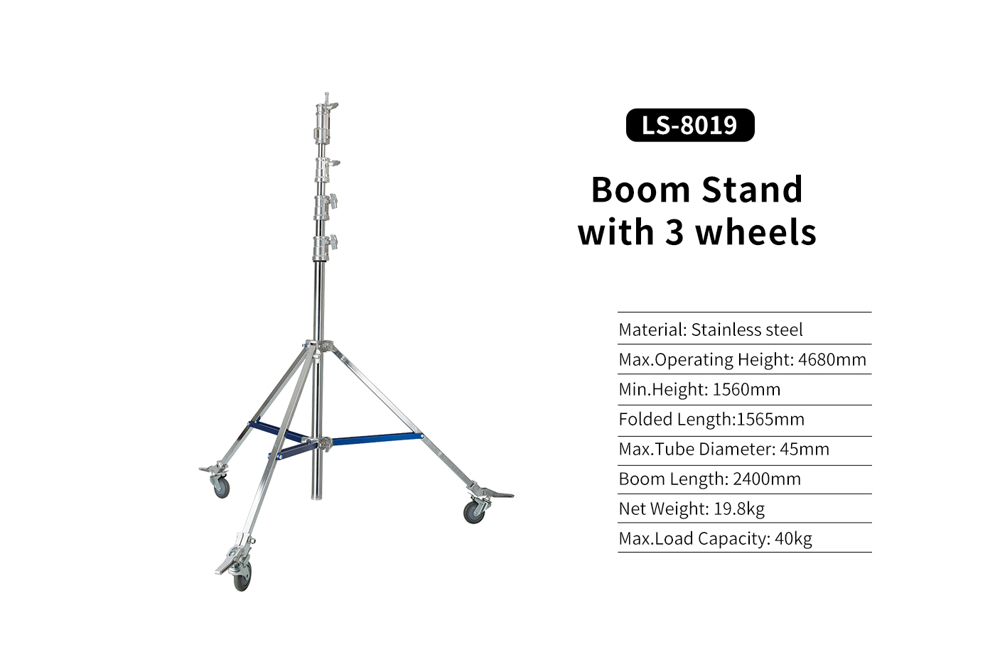 Visico Light Stand LS-8019 max 468cm težina 19kg nosivost 40kg - 1